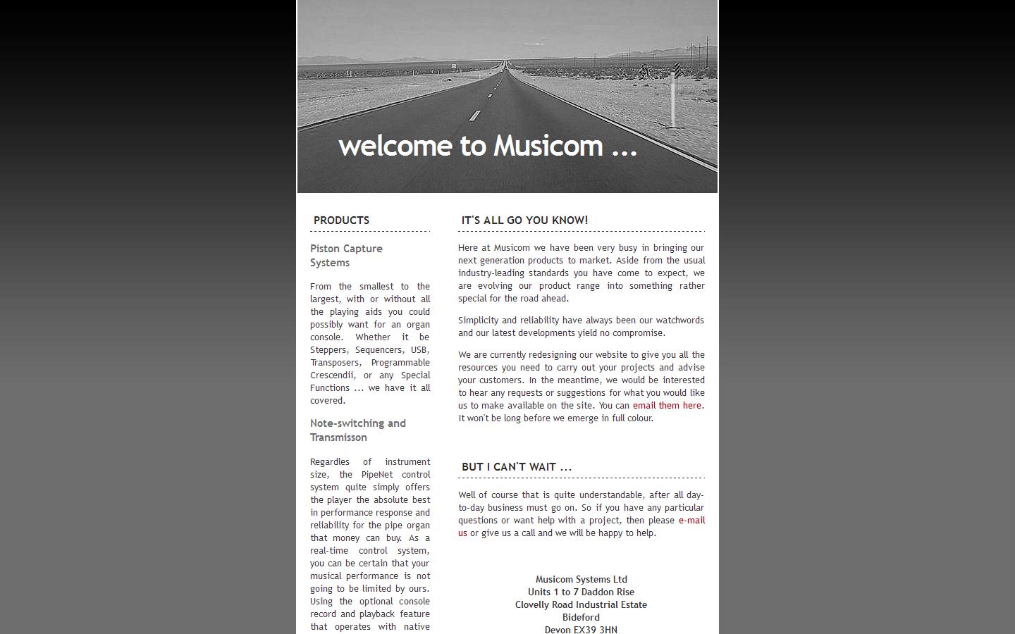 Musicom Systems Ltd Website