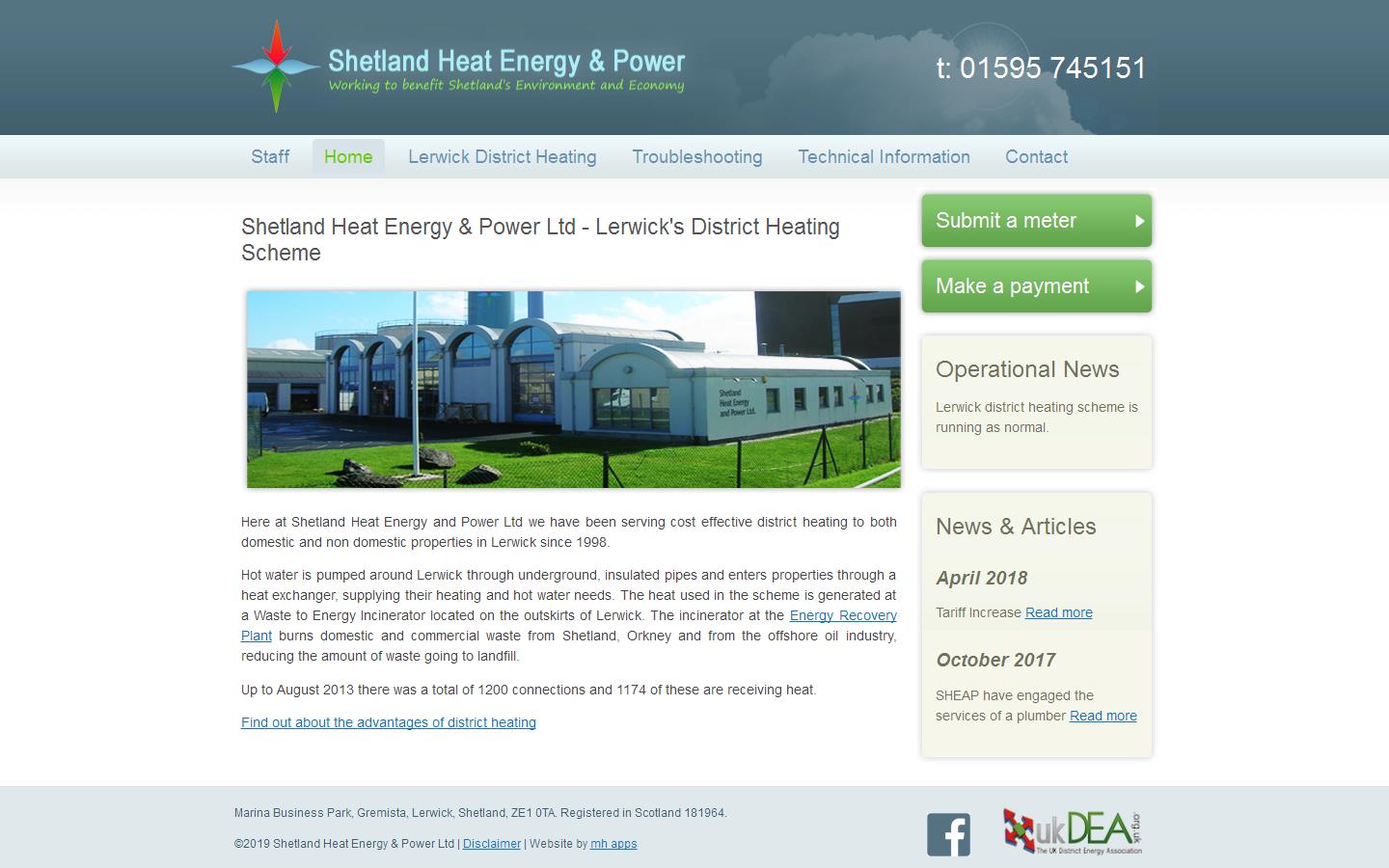 Shetland Heat Energy & Power Website