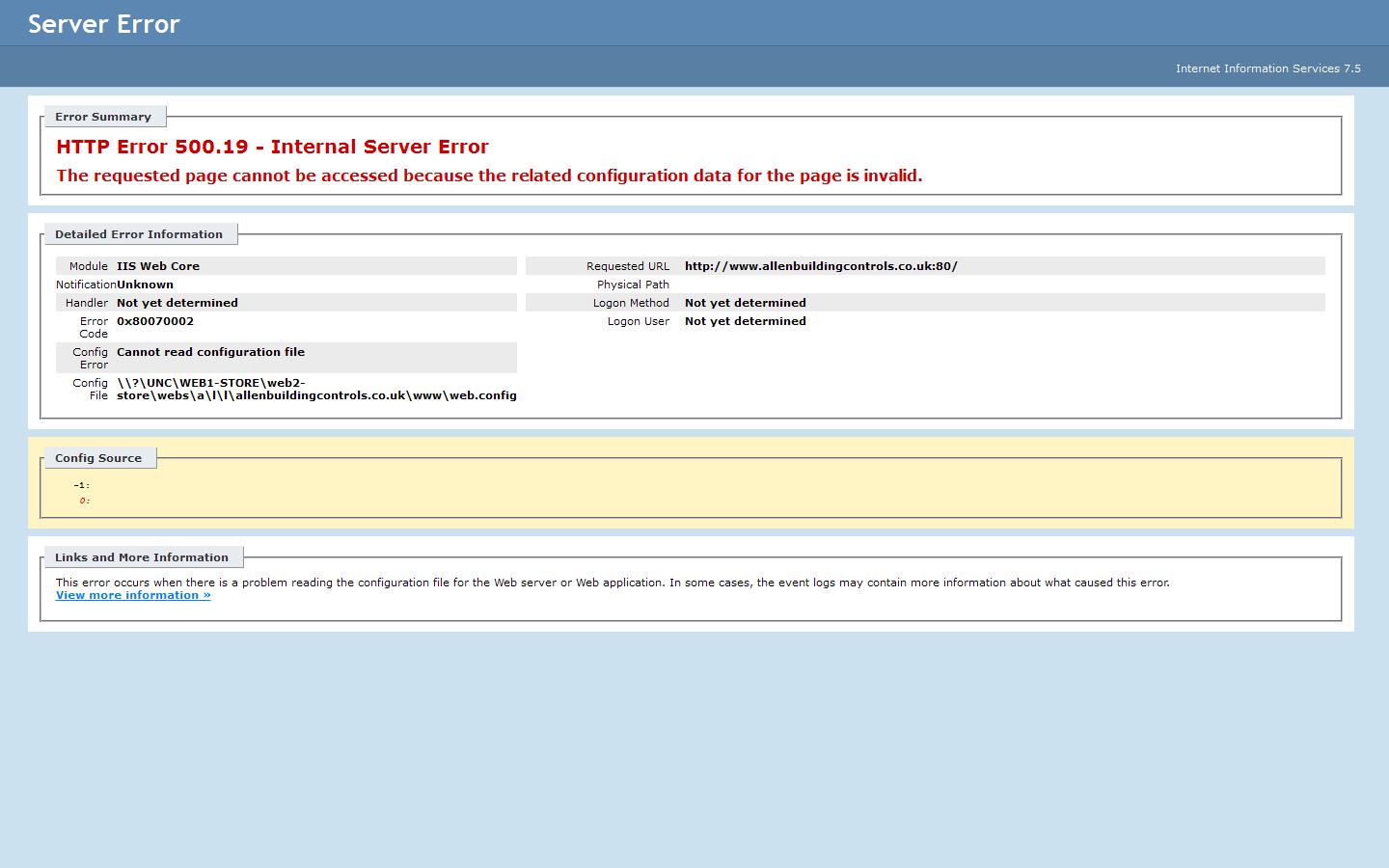 Allen Building Controls Ltd Website