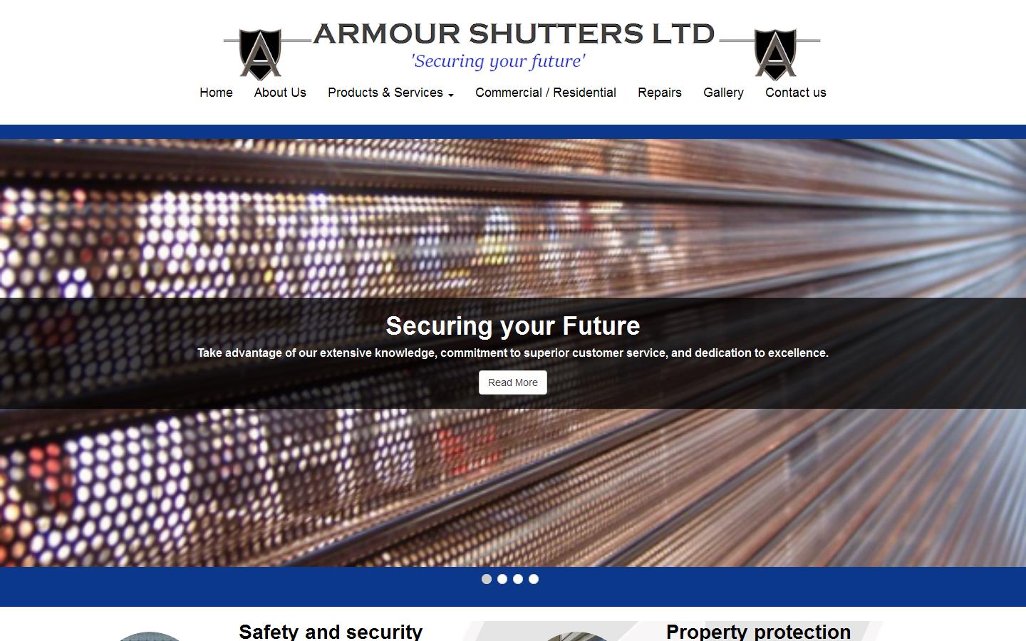 Armour Shutters Ltd Website