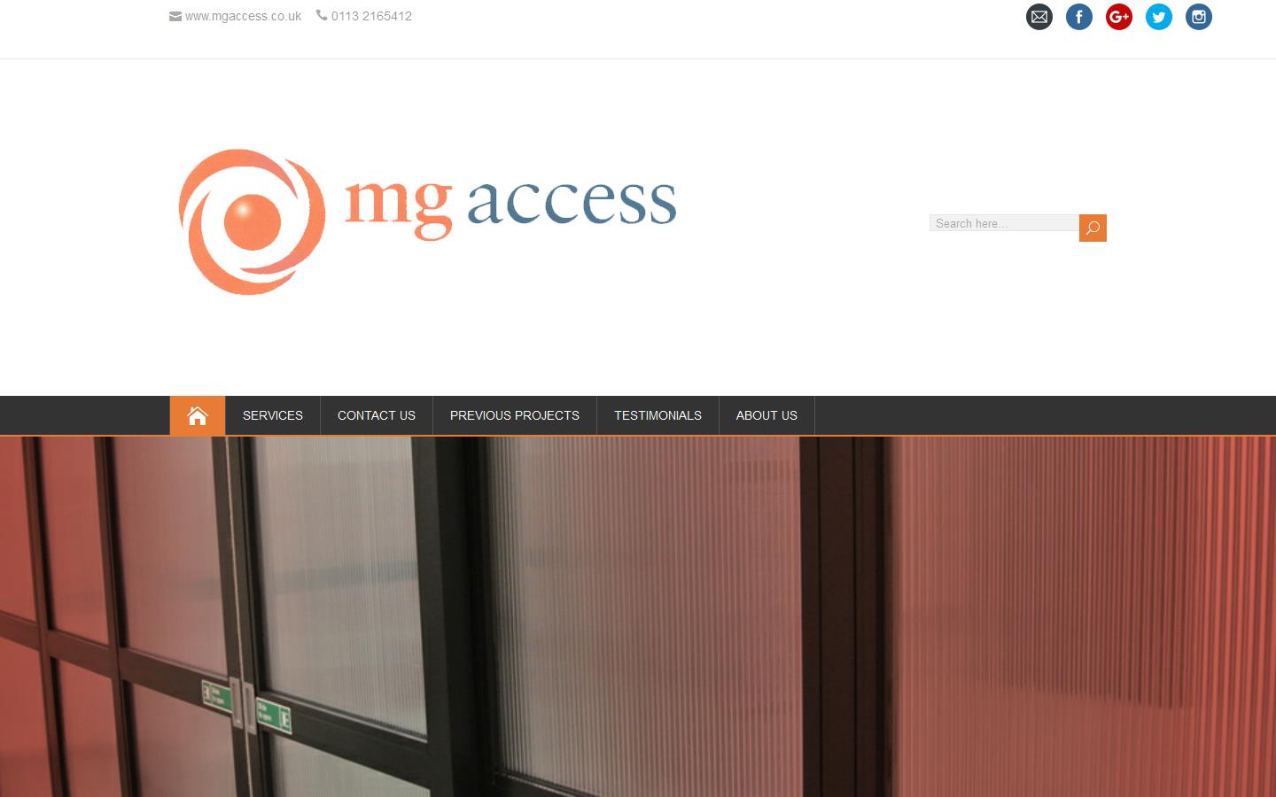 M G Access Ltd Website