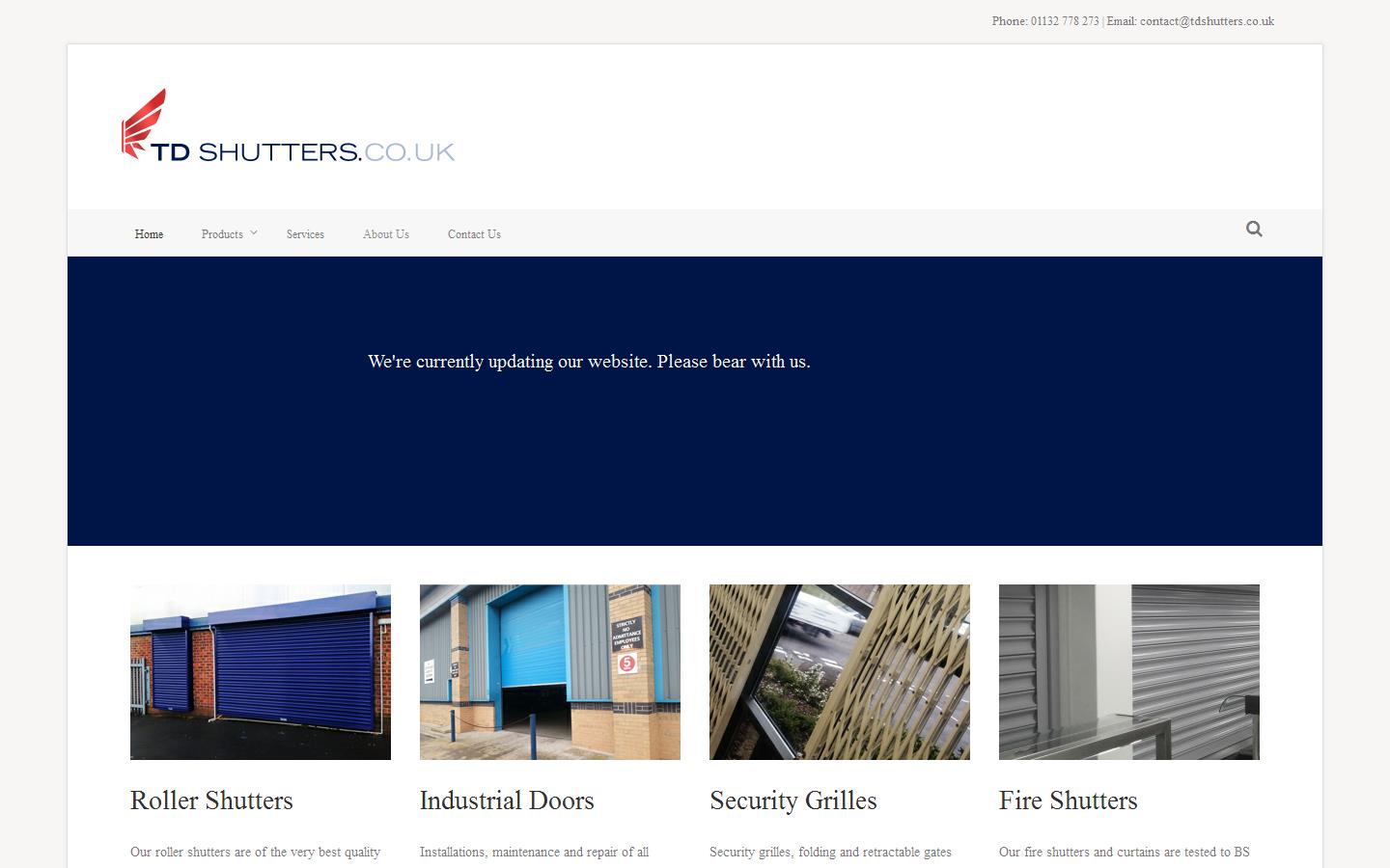 T & D Shutter Services Website