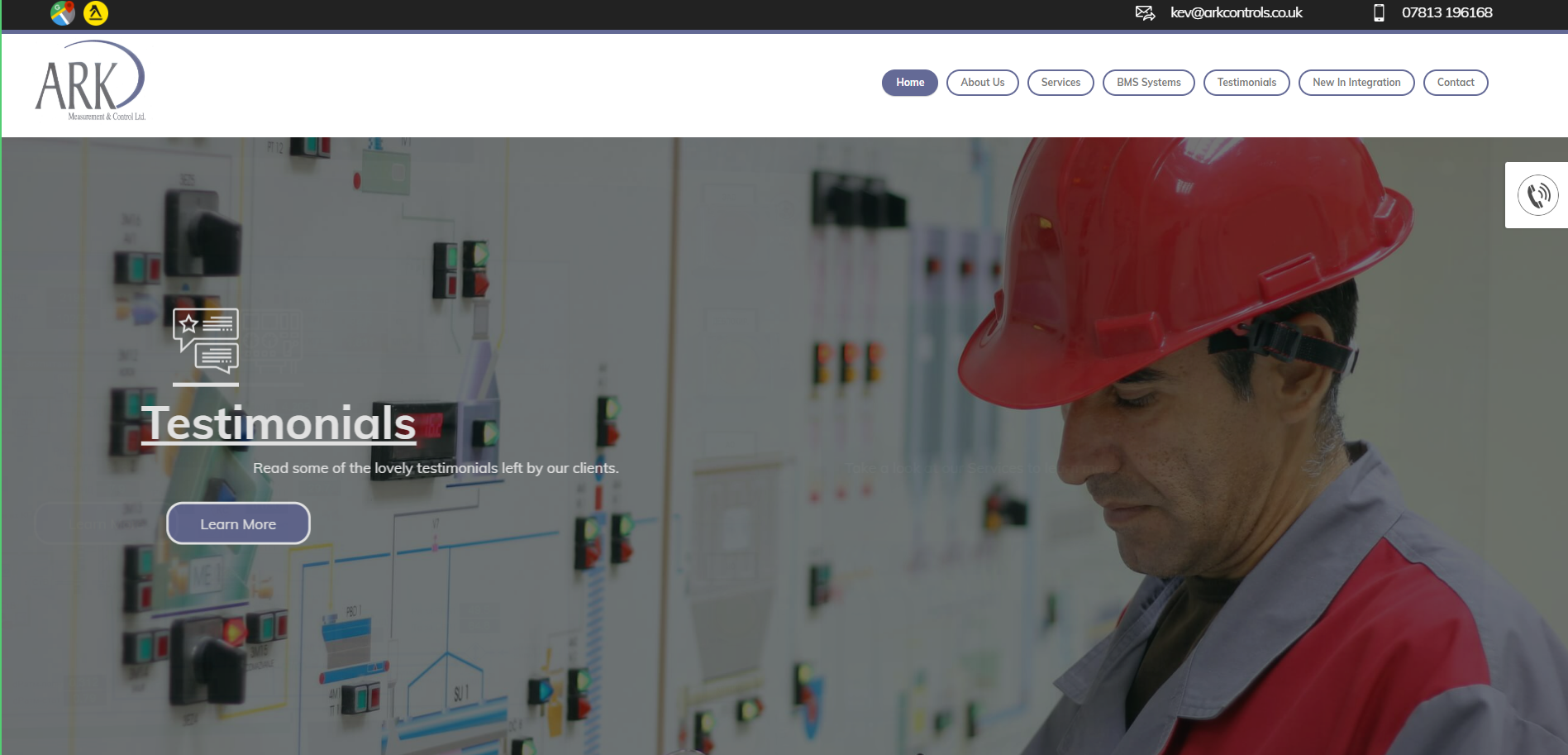 Ark Measurement & Control Ltd Website