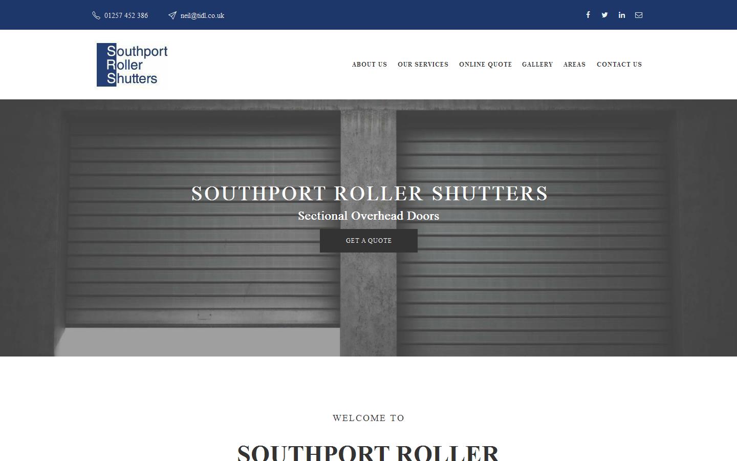 Southport Roller Shutters Ltd Website