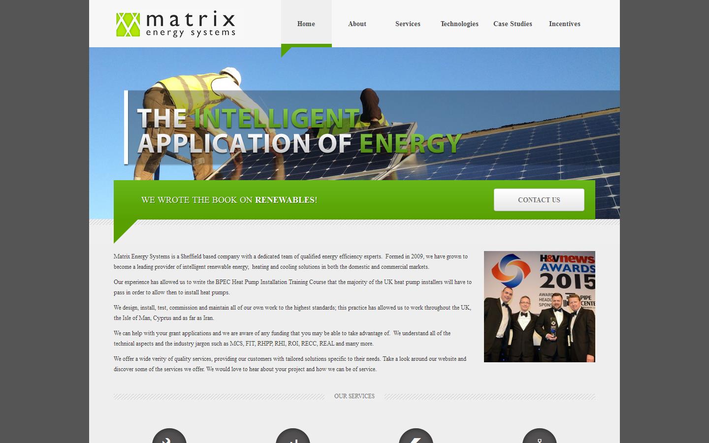 Matrix Energy Systems Website