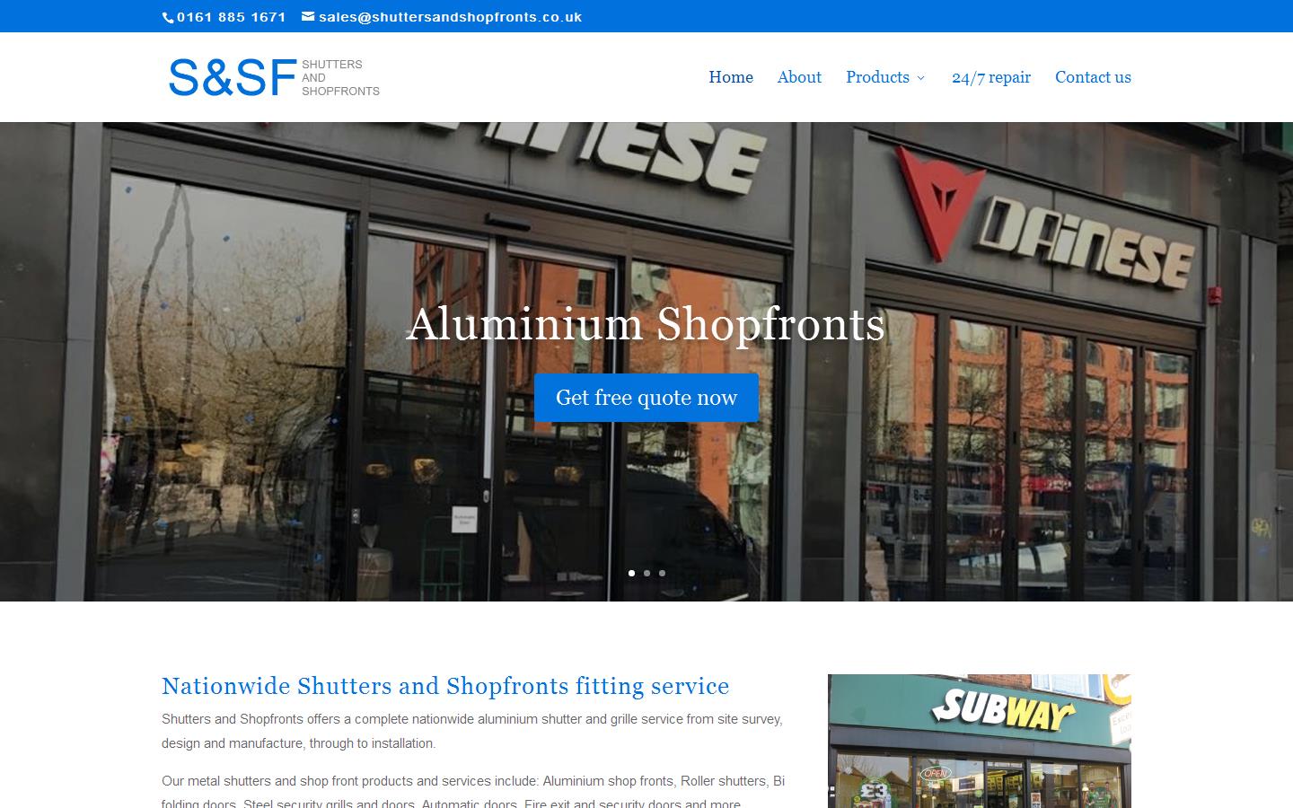 Shutters & Shopfronts Website
