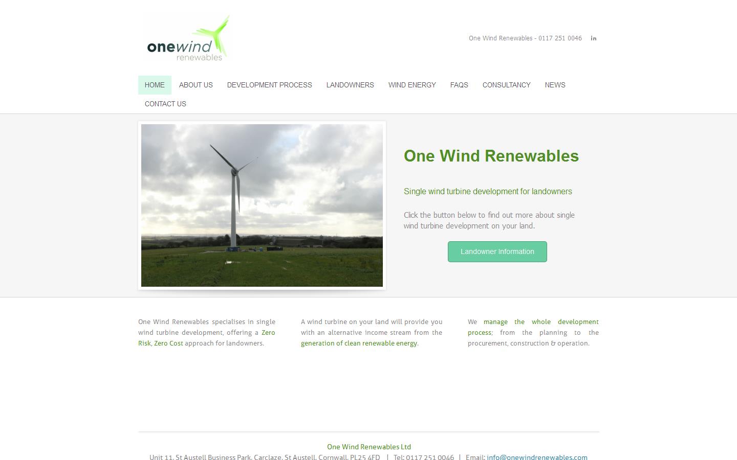 One Wind Renewables Ltd Website