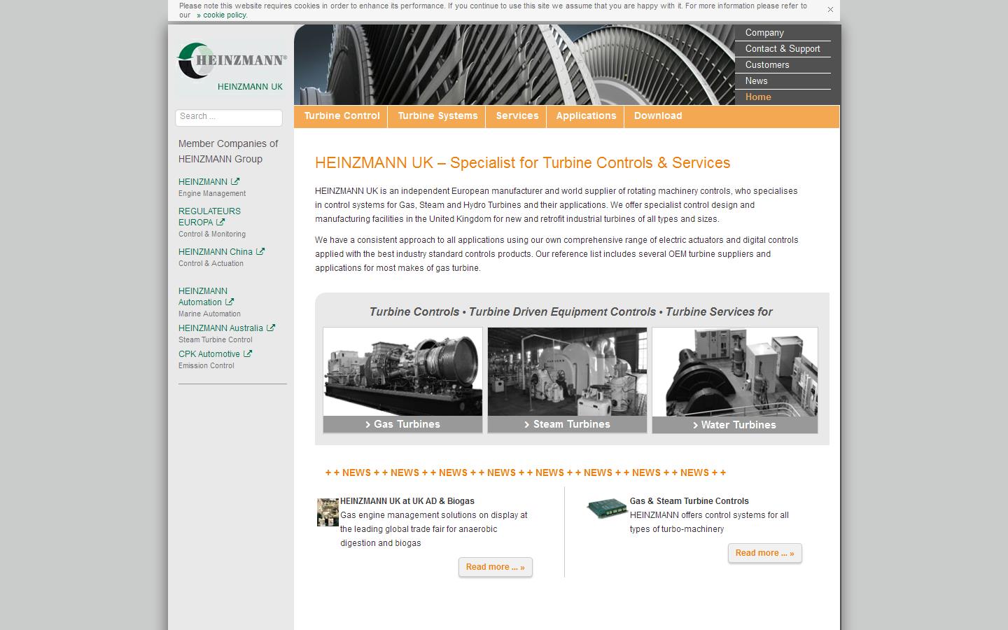 Heinzmann UK Ltd Website