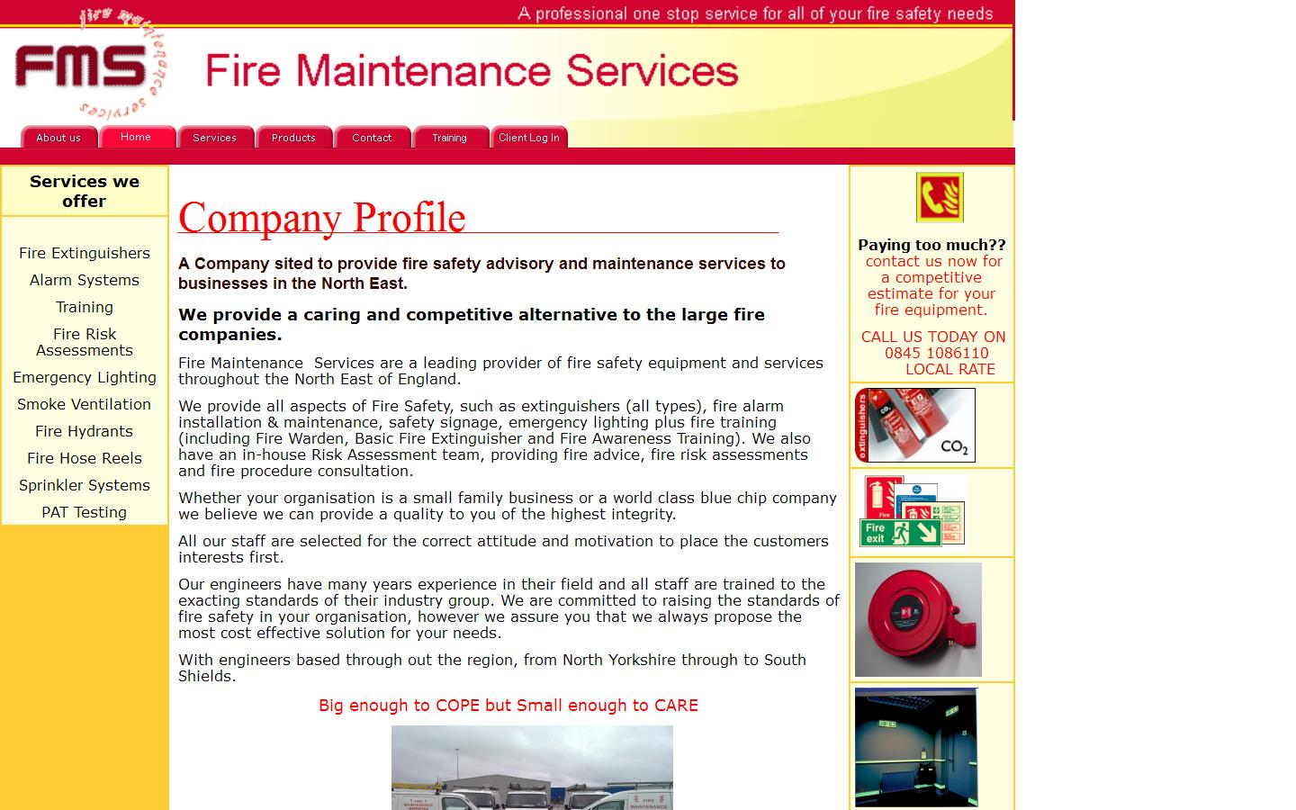 Fire Maintenance Services Website