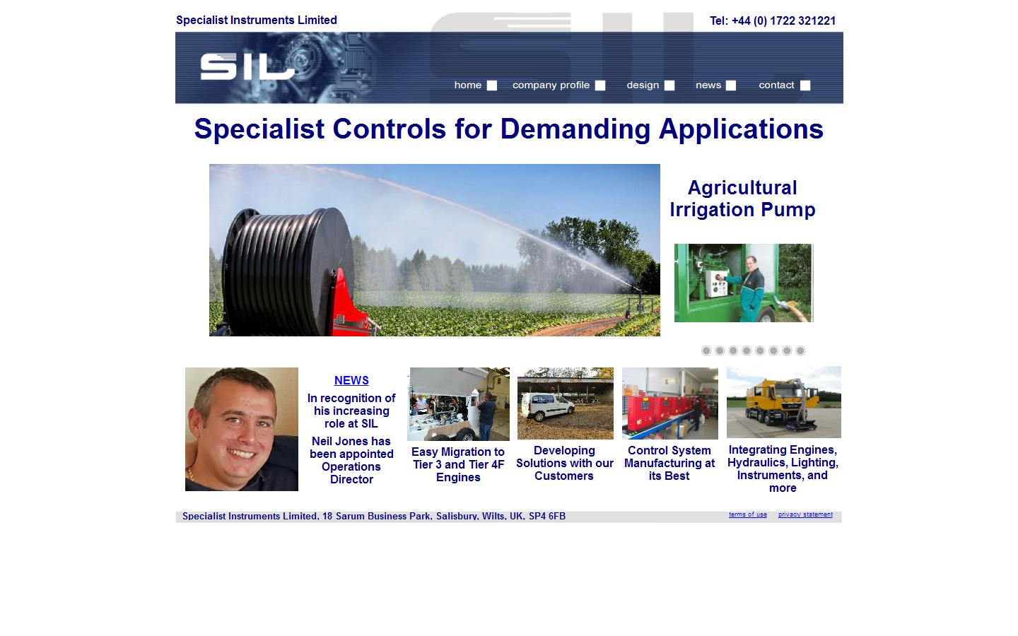 Specialist Instruments Ltd Website