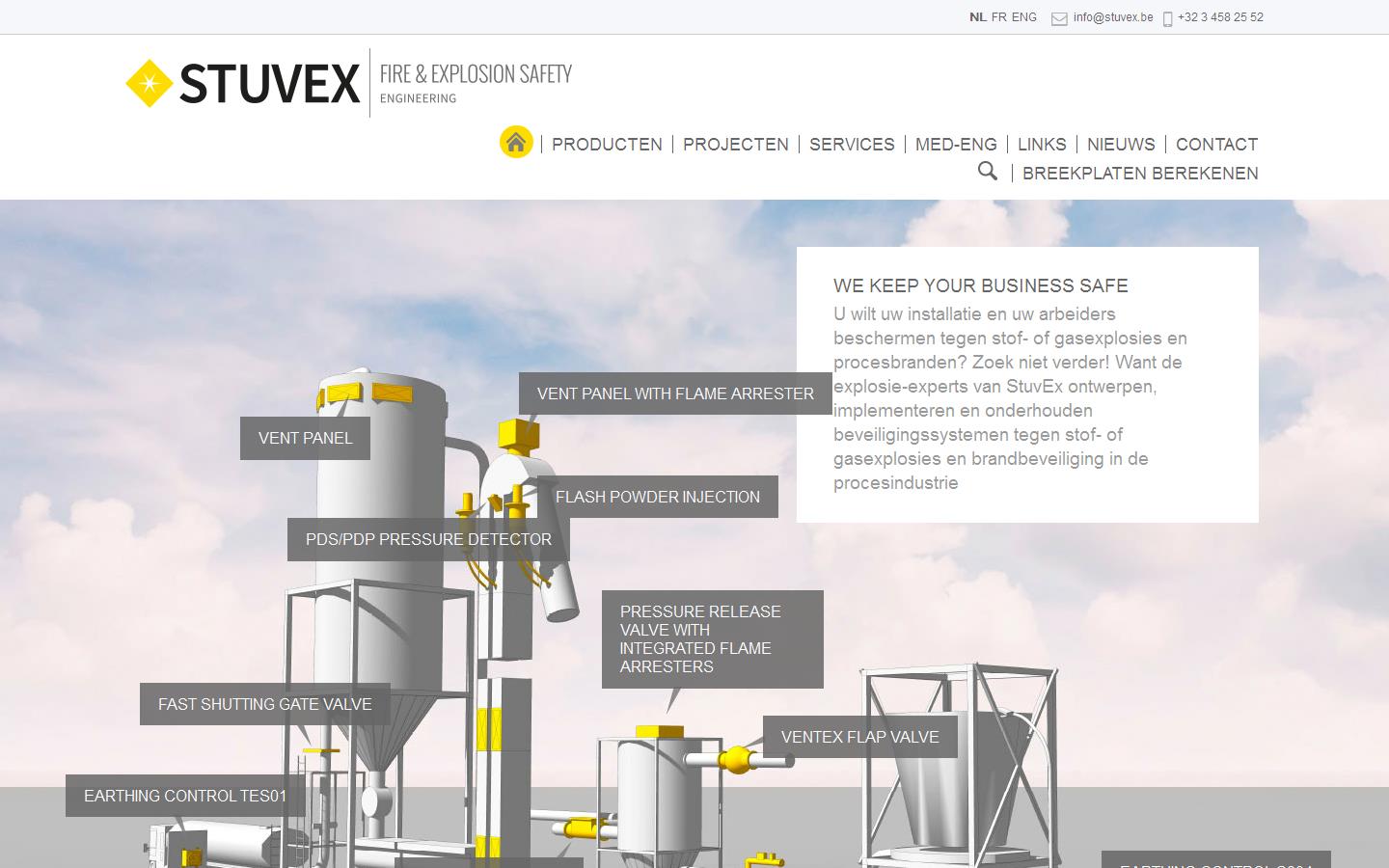 Stuvex Safety Systems Website