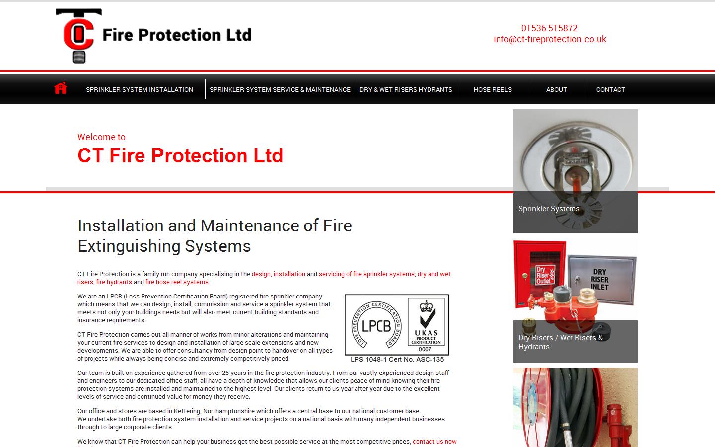 C T Fire Protection Ltd Website