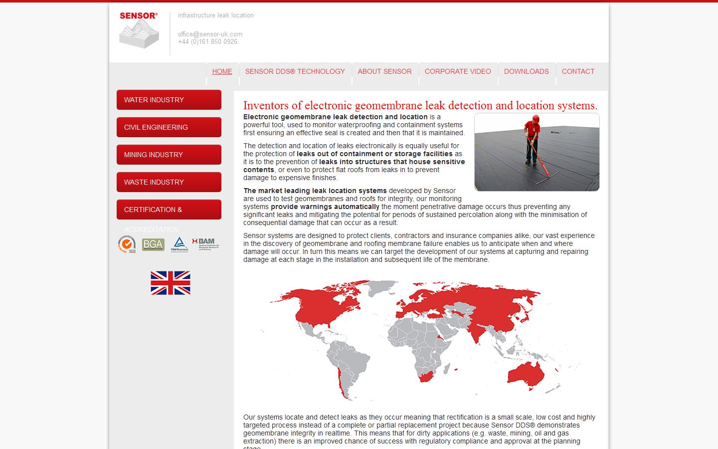 Sensor UK Ltd Website