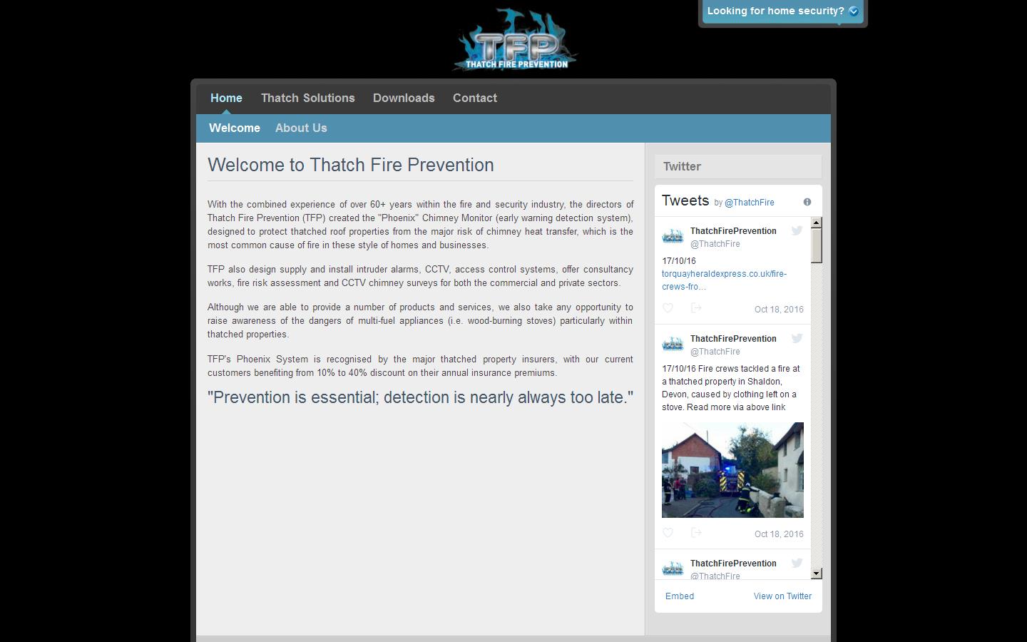 Thatch Fire Prevention Ltd Website