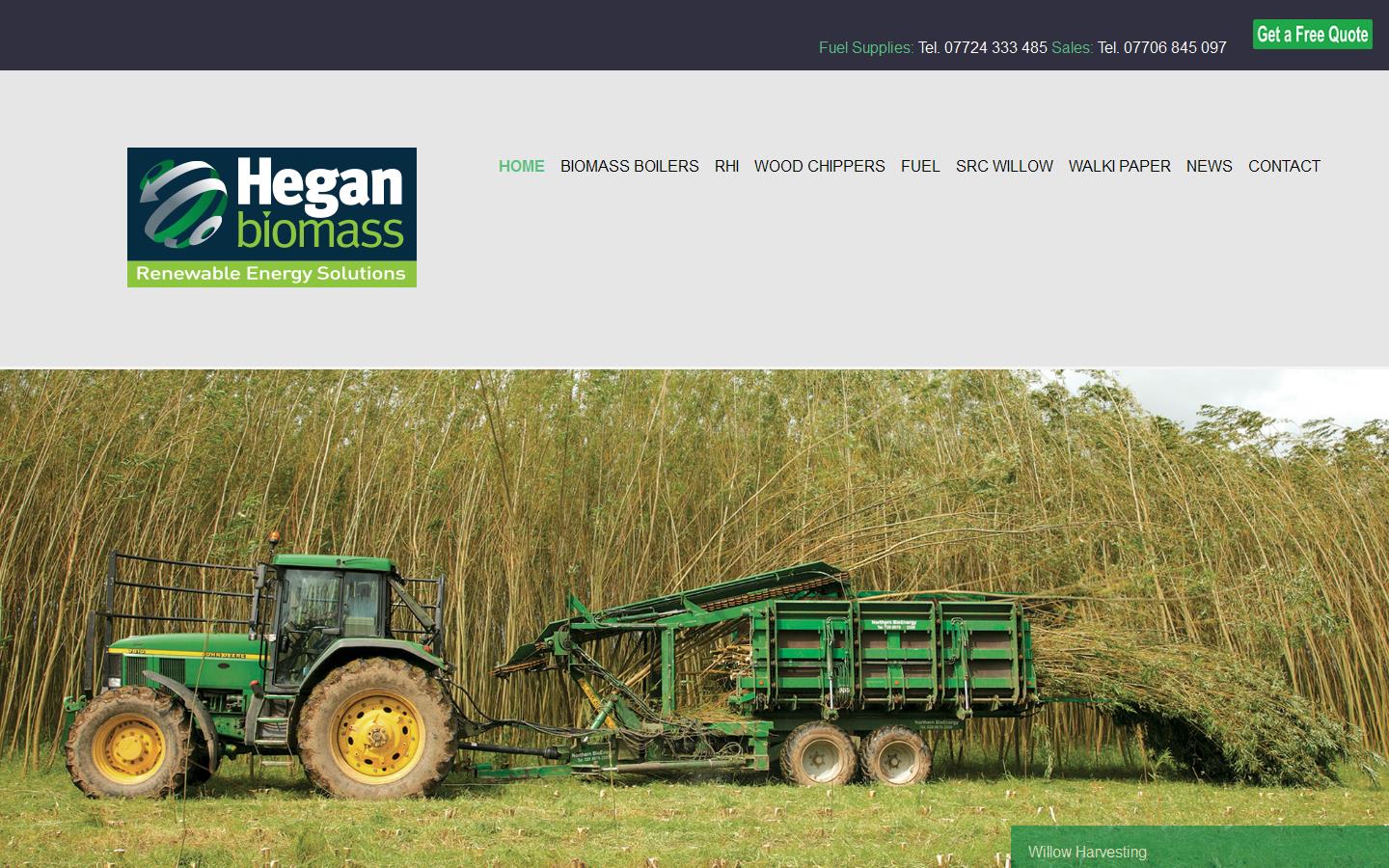 Hegan Biomass Ltd Website