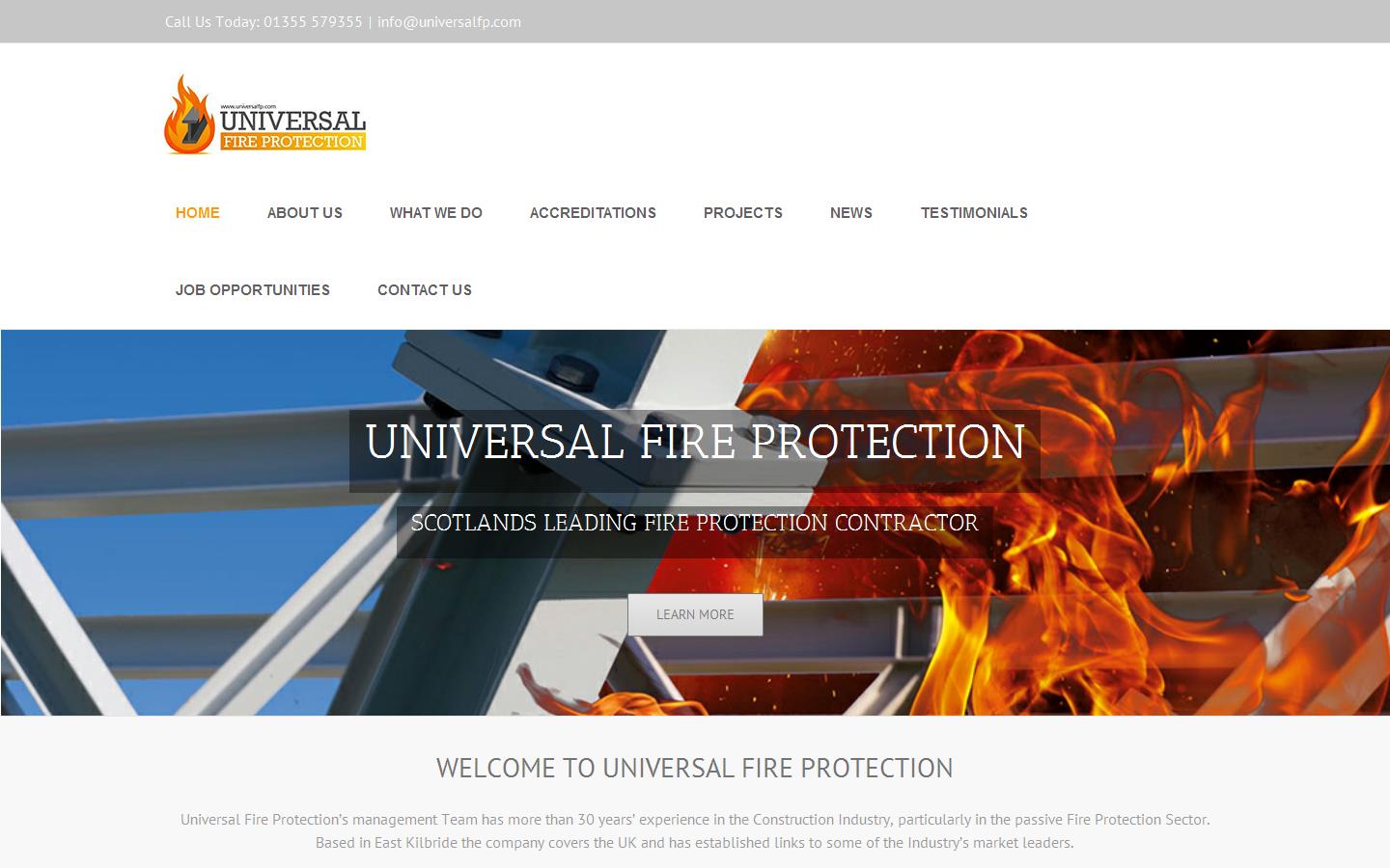 Universal Fire Protection Scotland Ltd Website