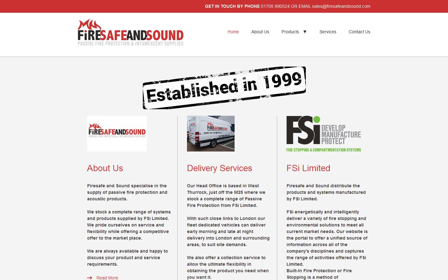 Fire Safe & Sound Ltd Website