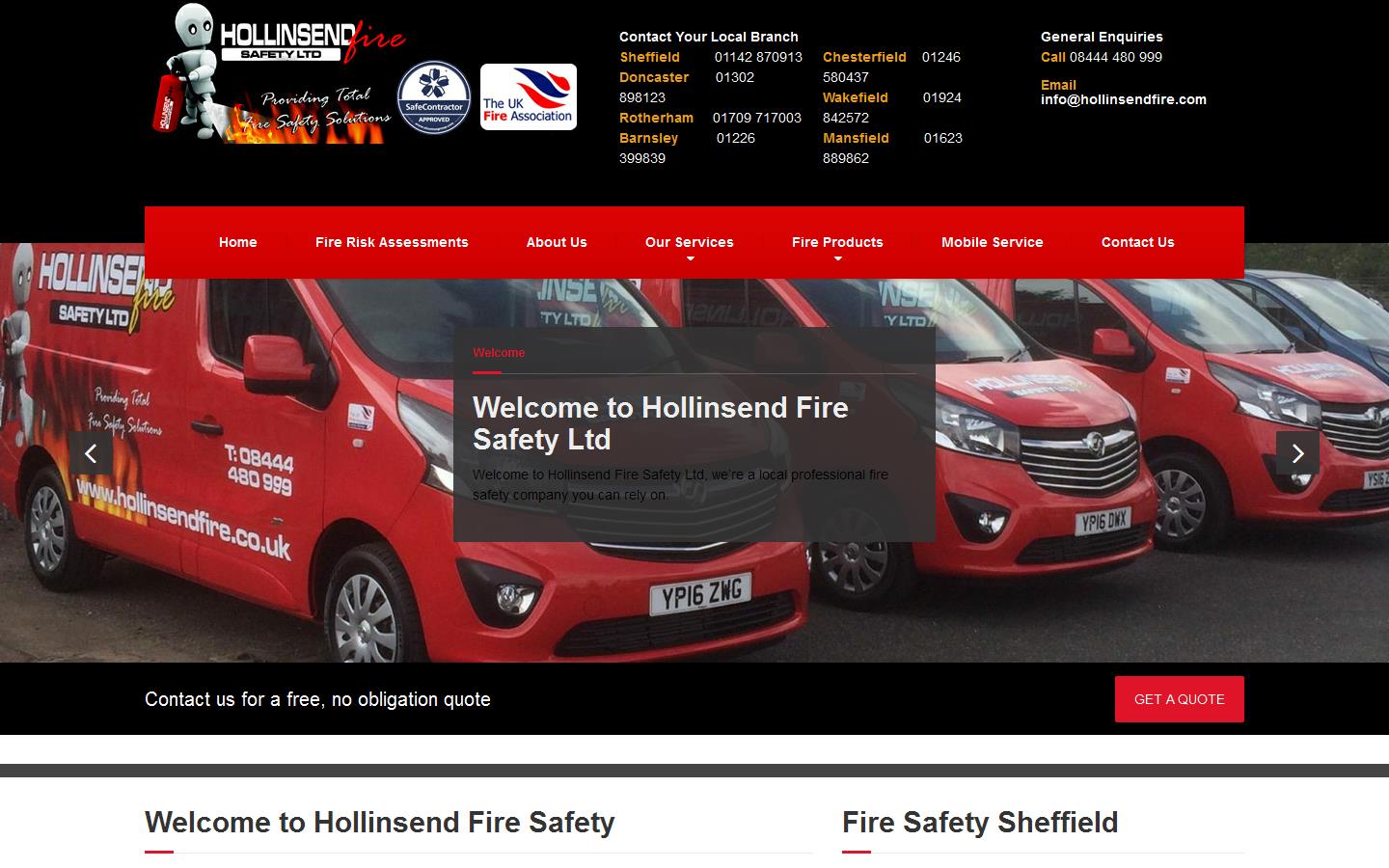Hollinsend Fire Safety Ltd Website