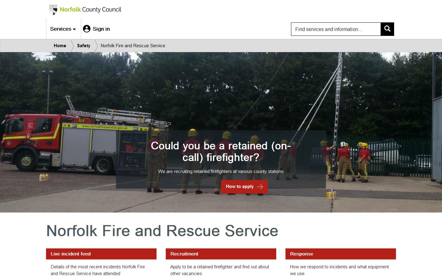 Norfolk Fire & Rescue Service Website
