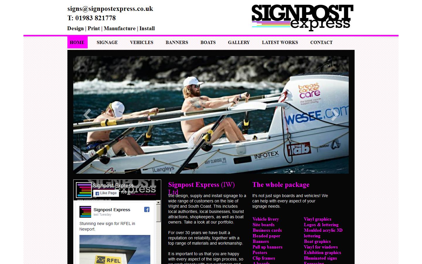 Signpost Express IW Ltd Website