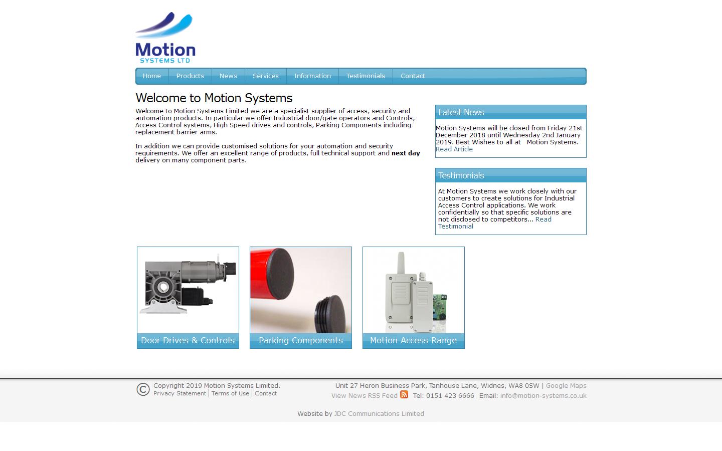Motion Systems Ltd Website