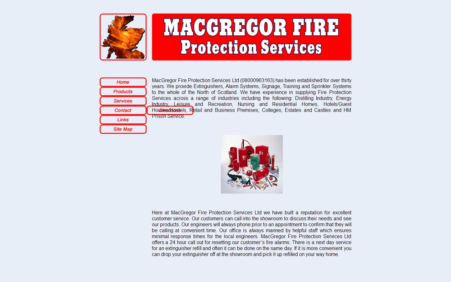 Macgregor Fire Protection Services Website
