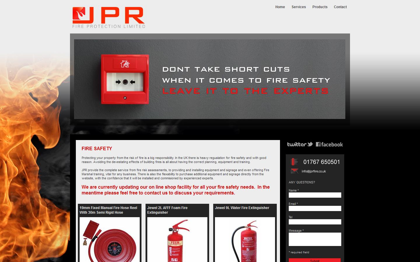 JPR Fire Protection Ltd Website