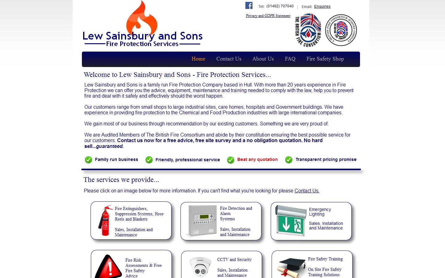 Lsas Fire Ltd - Lew Sainsbury & Sons Website