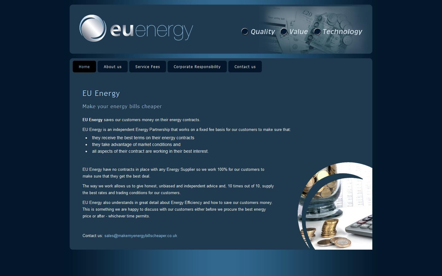 E U Energy Website
