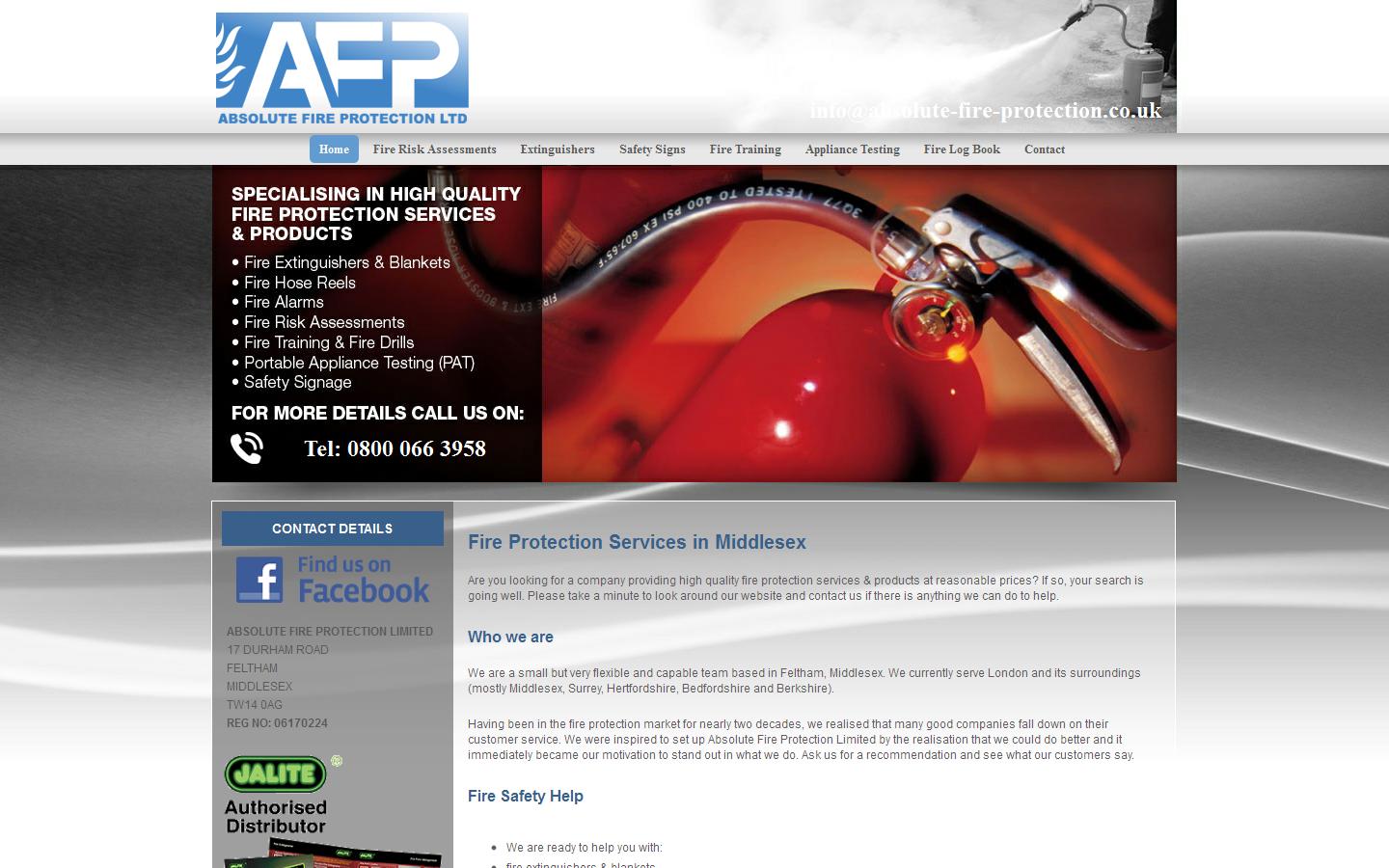 Absolute Fire Protection Ltd Website