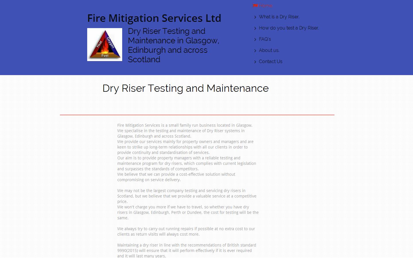Fire Mitigation Services Ltd Website