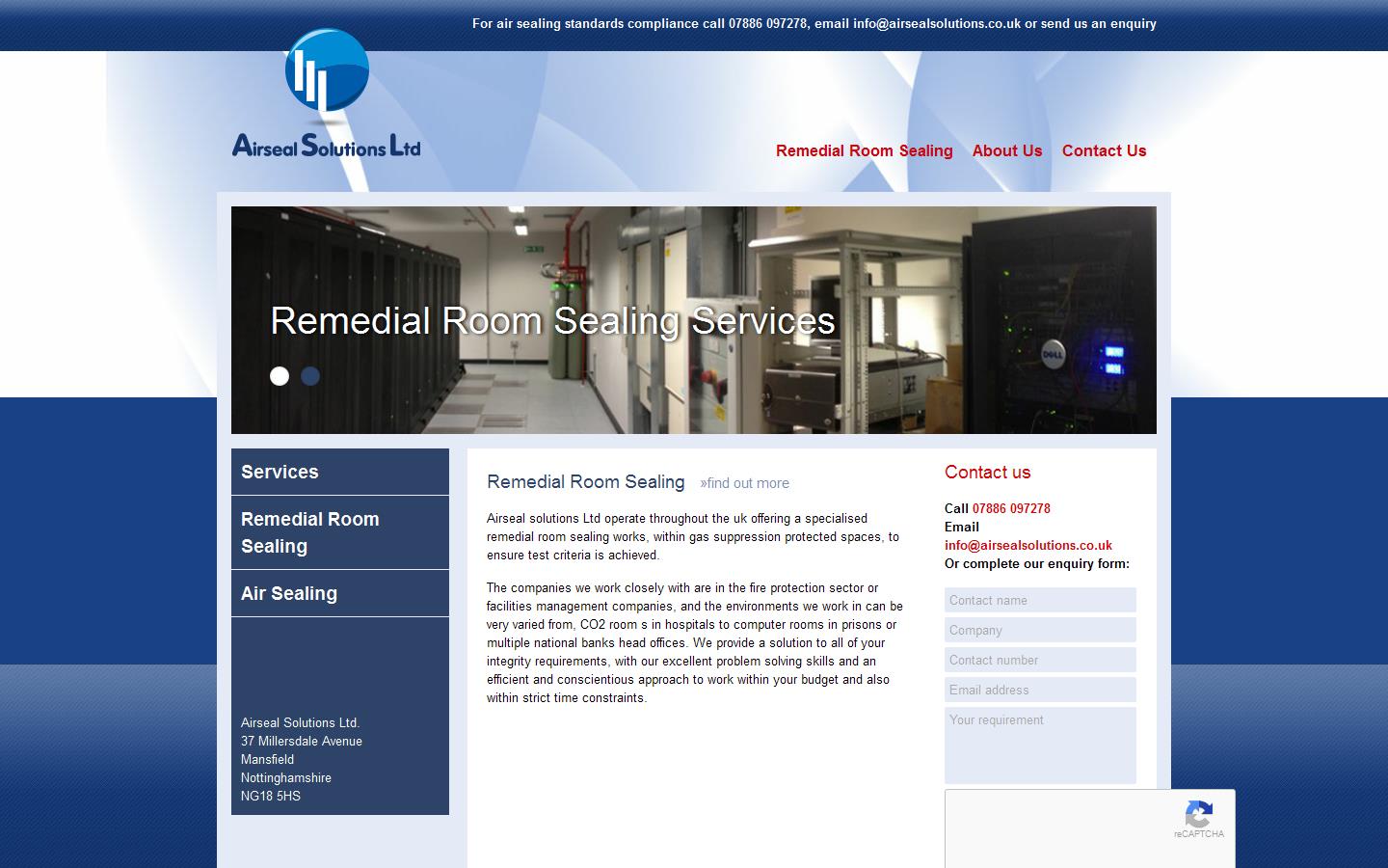 Airseal Solutions Ltd Website