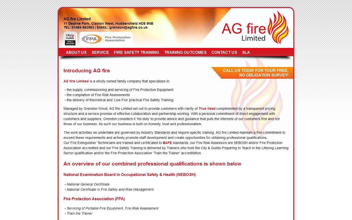 AG Fire Ltd Website