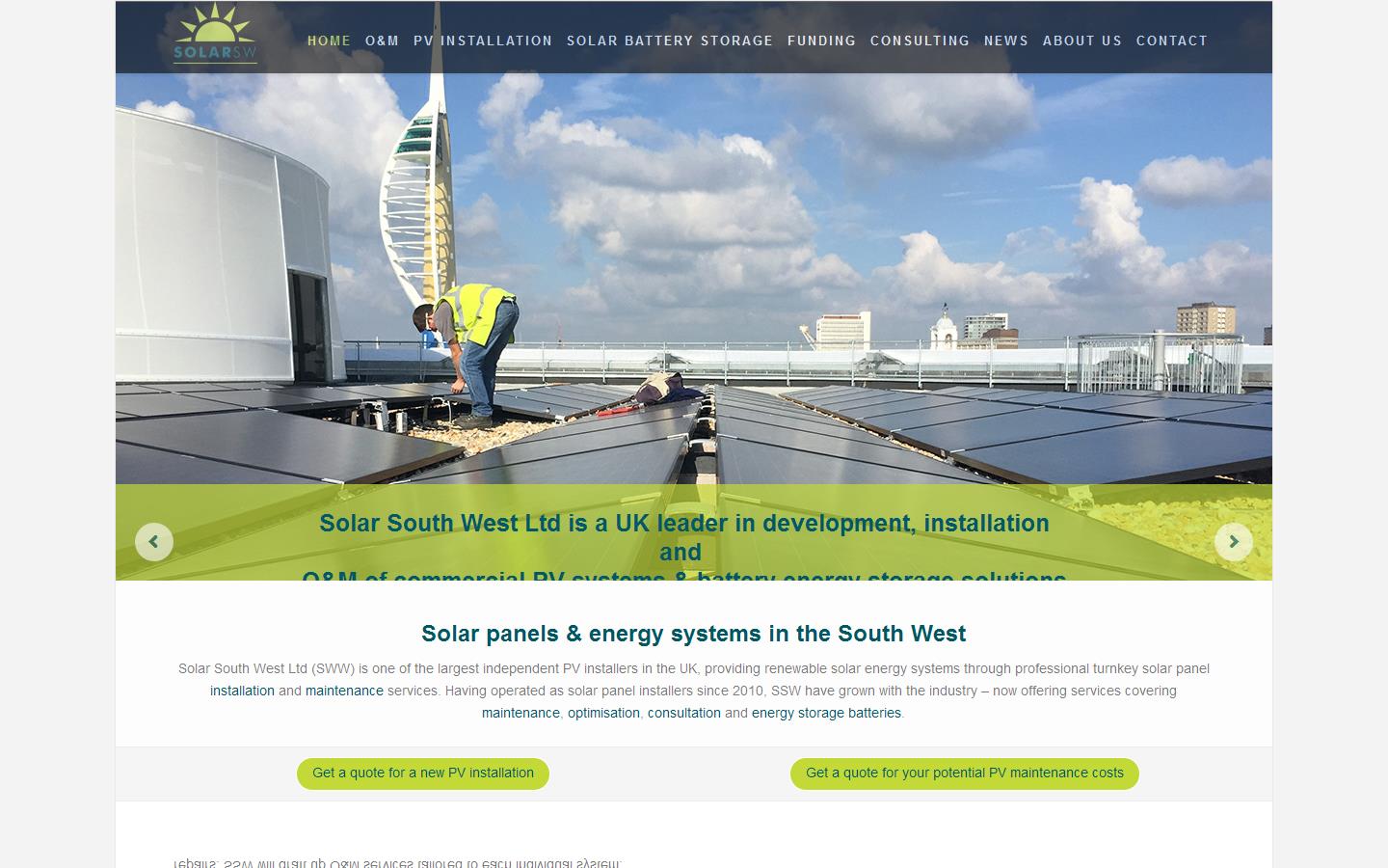 Solar South West Ltd Website
