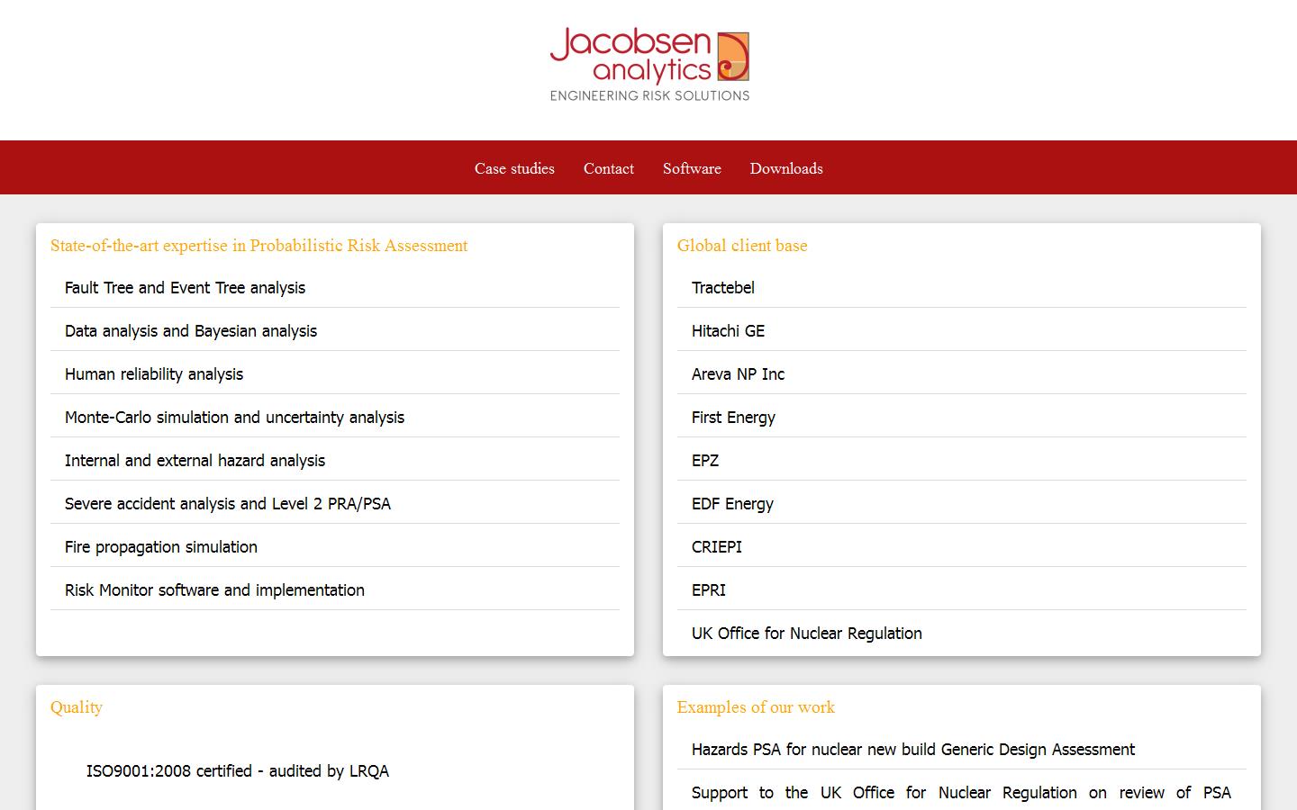 Jacobsen Analytics Ltd Website
