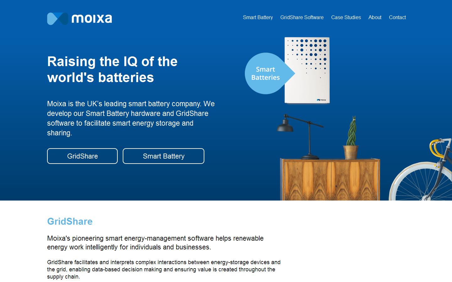 Moixa Technology Ltd Website