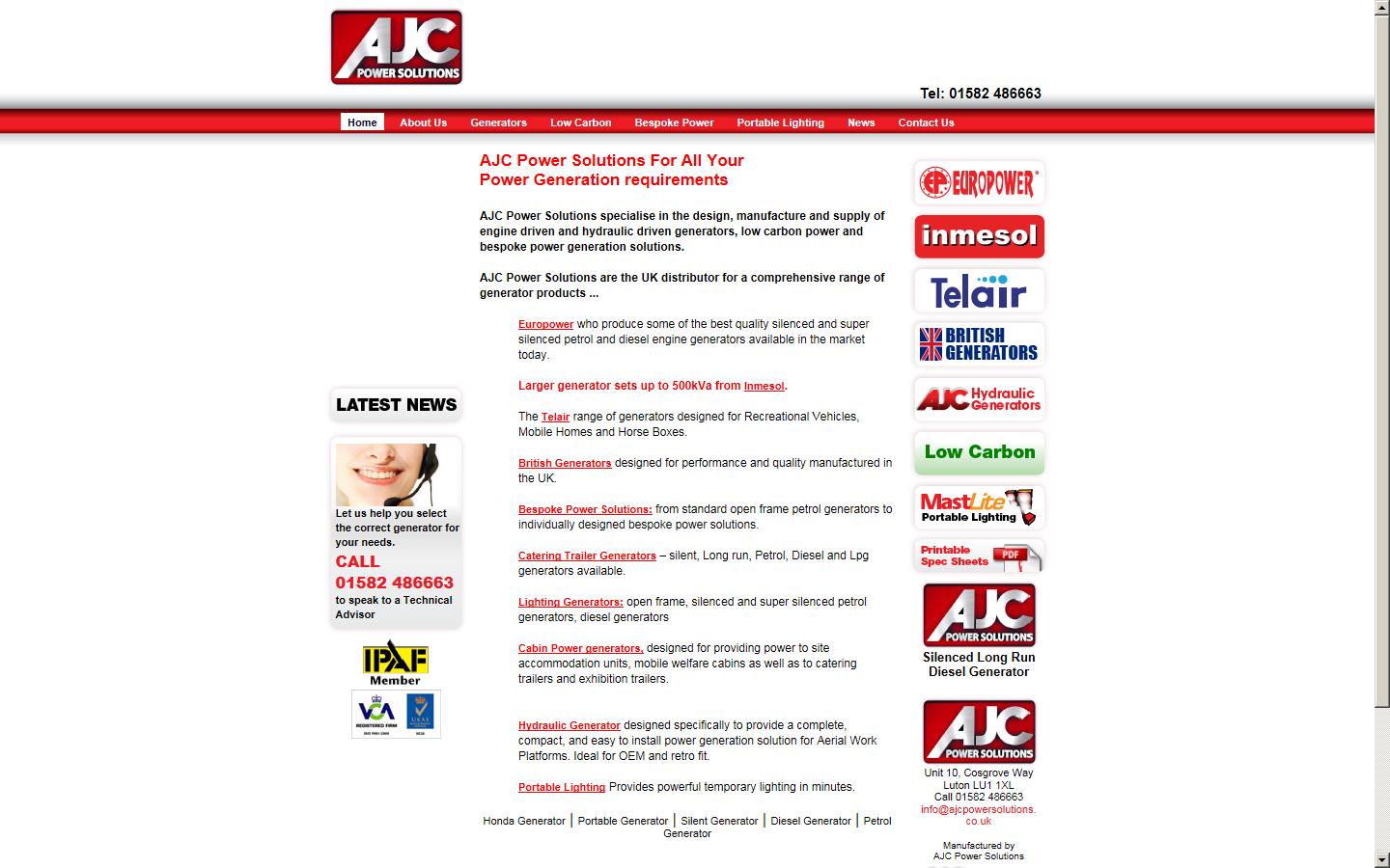 AJC Power Solutions Website