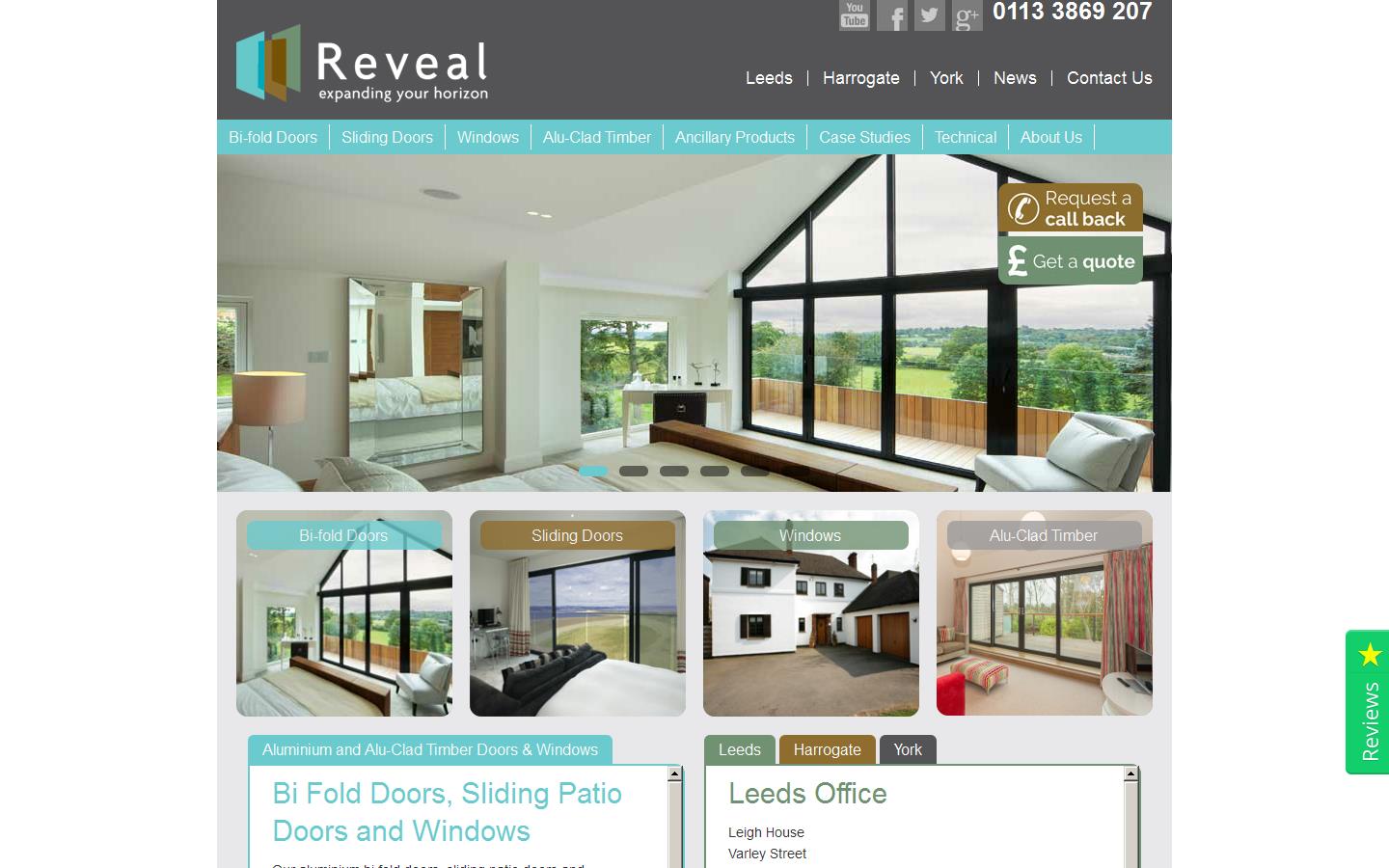Reveal Doors & Windows Website