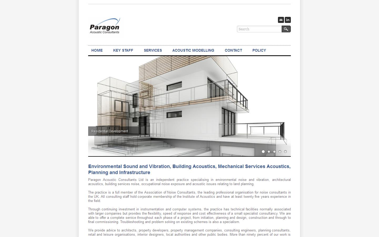 Paragon Acoustic Consultants Website