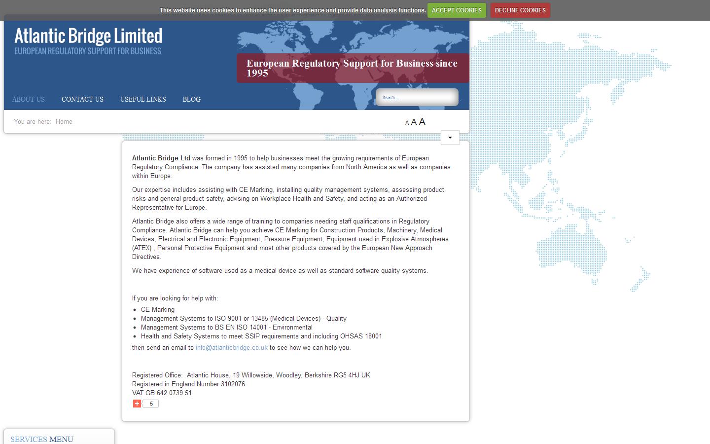 Atlantic Bridge Ltd Website