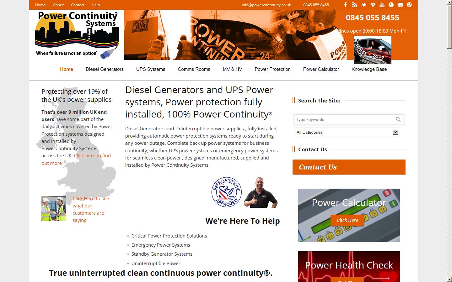 PowerContinuity Systems Website