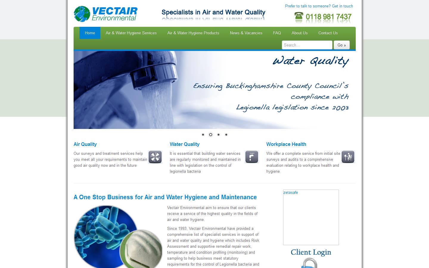 Vectair Environmental Ltd Website