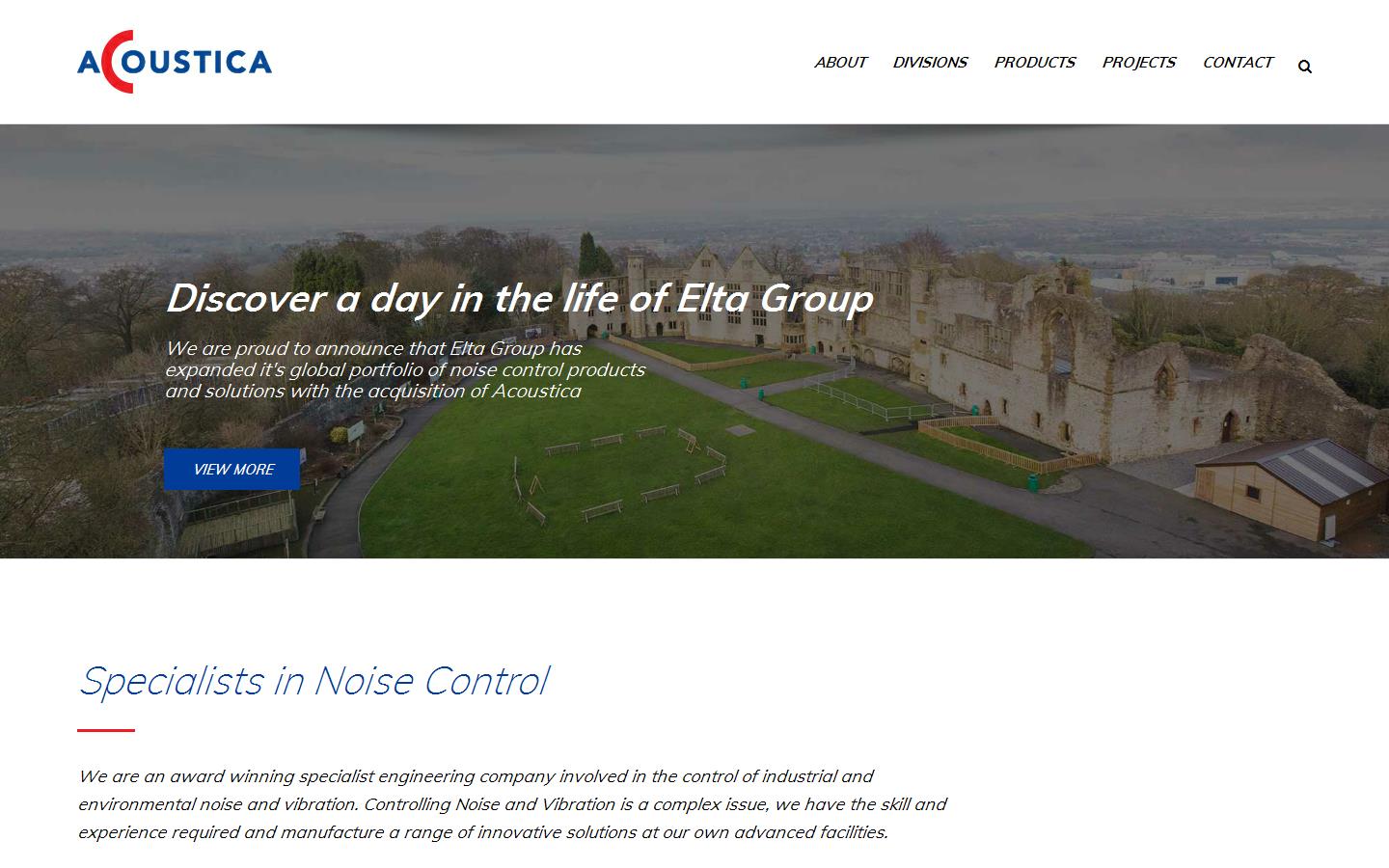 Acoustica Manufacturing Ltd Website