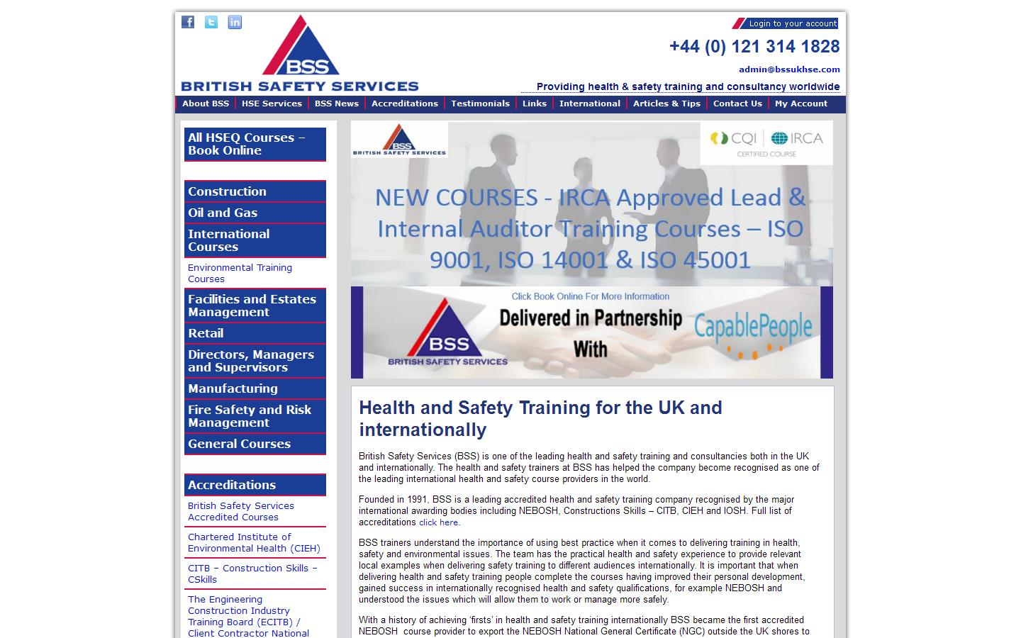 British Safety Services Website