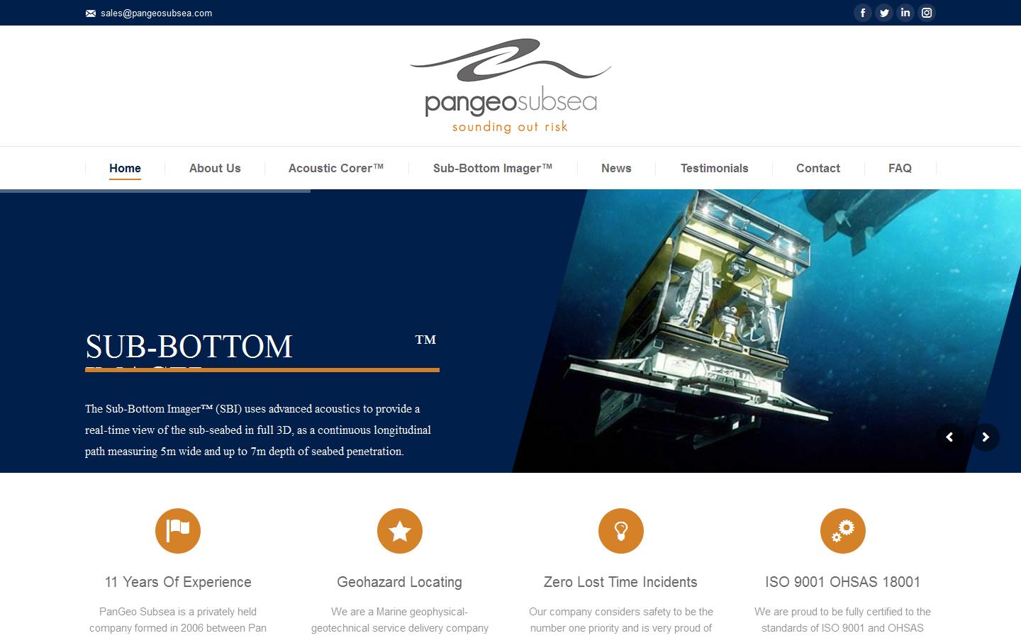 Pangeo Subsea Scotland Ltd Website