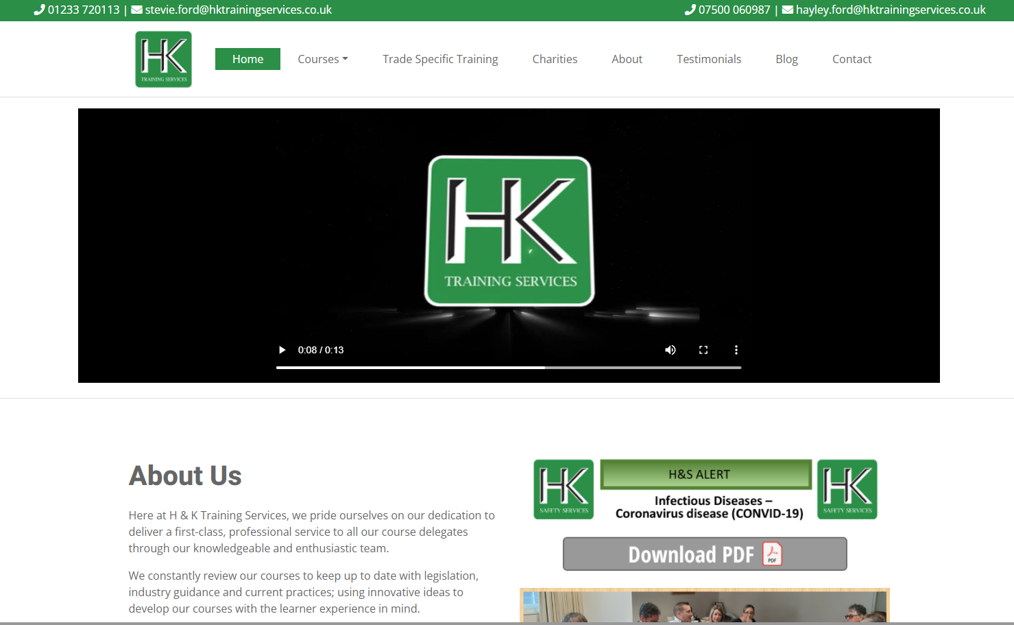 H&K Training Services Website