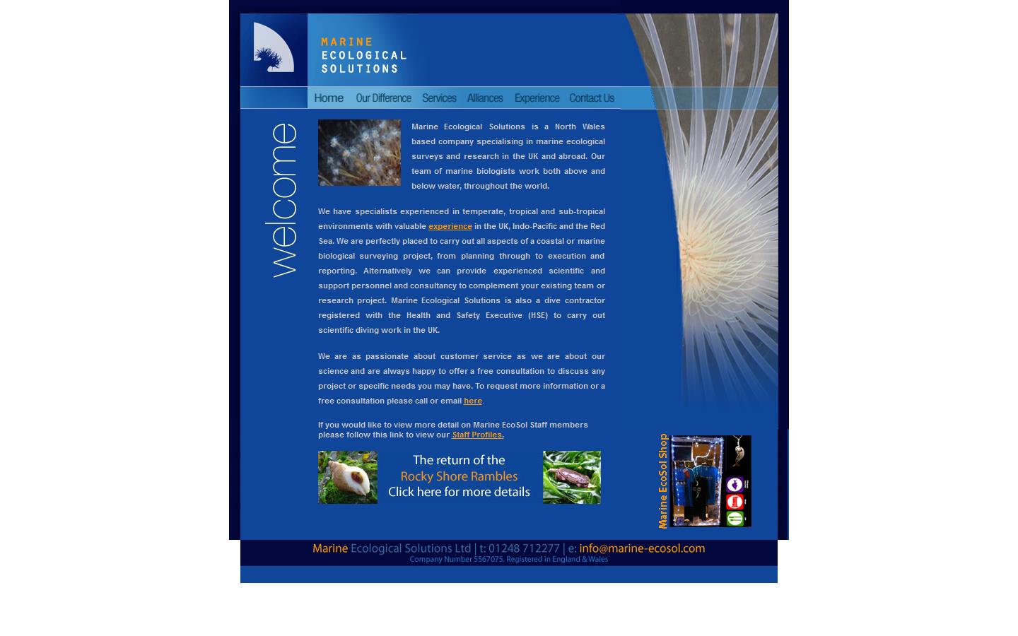 Marine Ecological Solutions Website