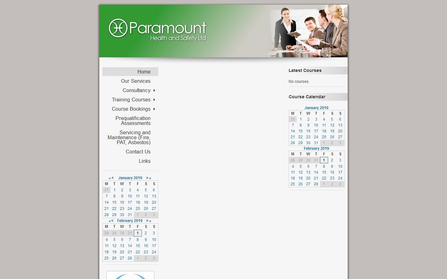 Paramount Health & Safety Ltd Website