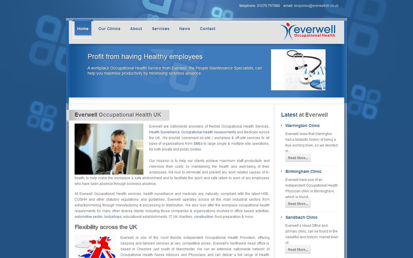 Everwell Occupational Health Website