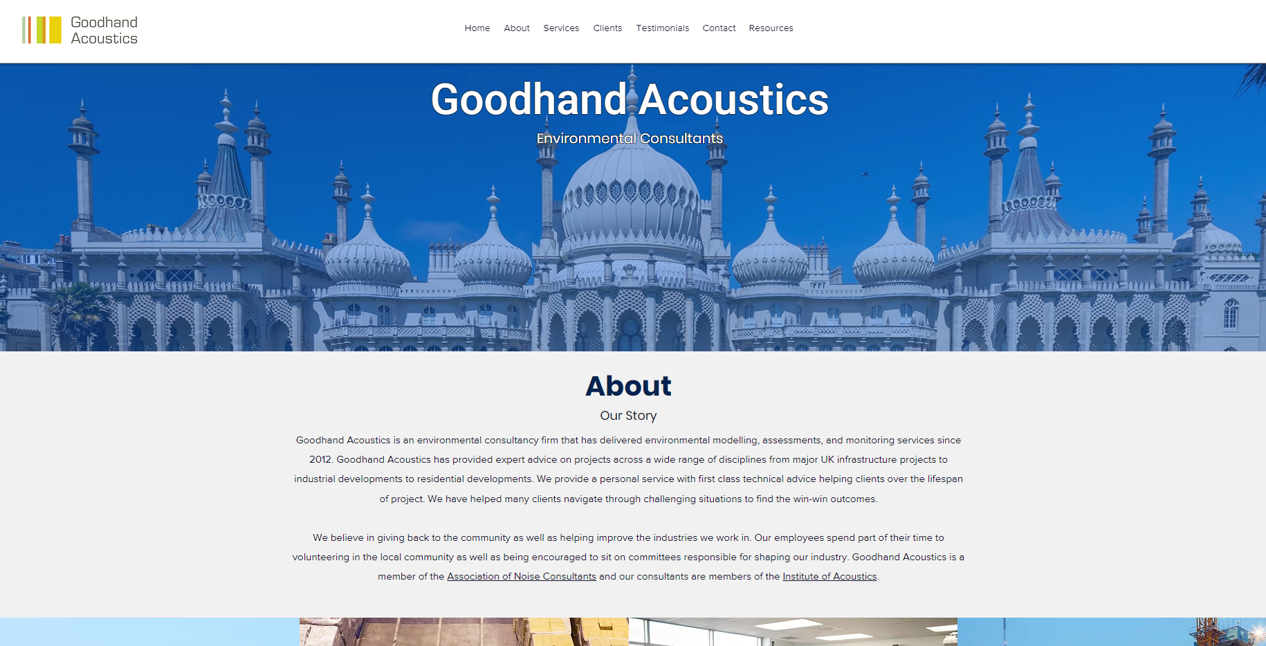 Goodhand Acoustics Website